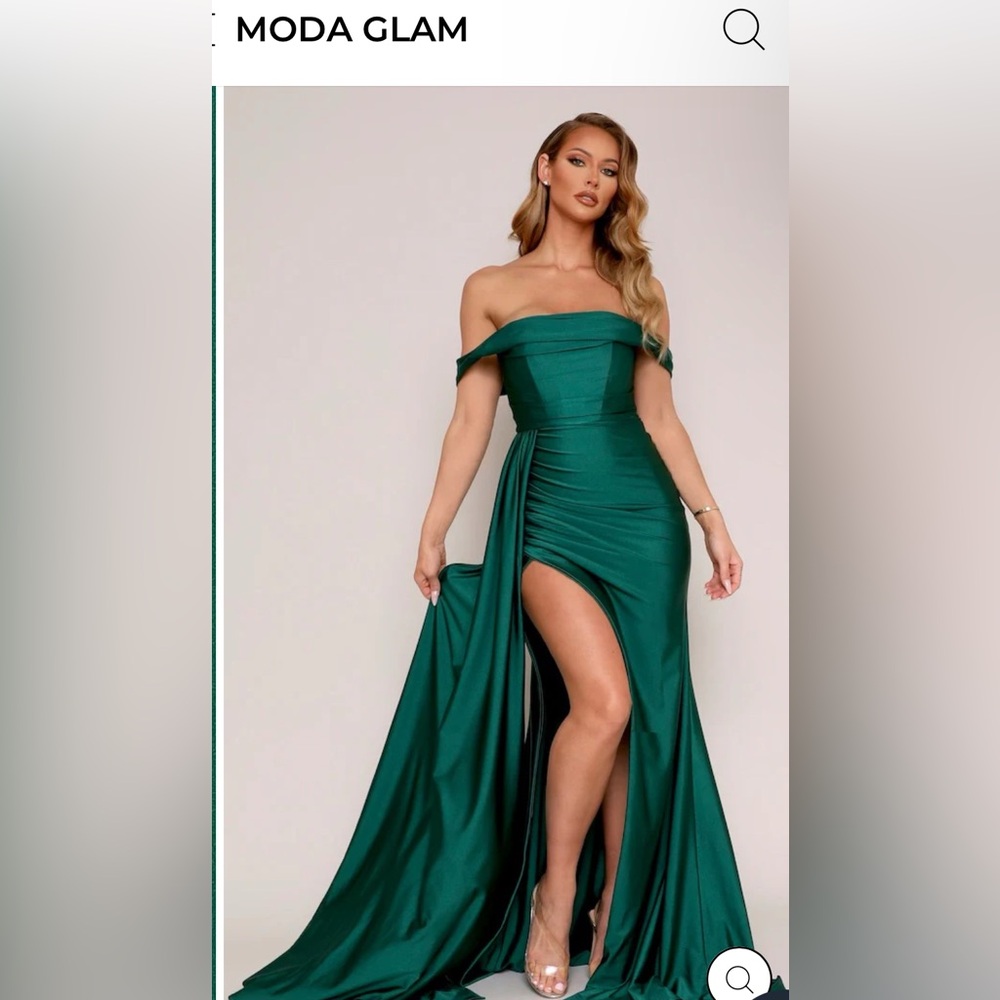 Emerald green formal dress